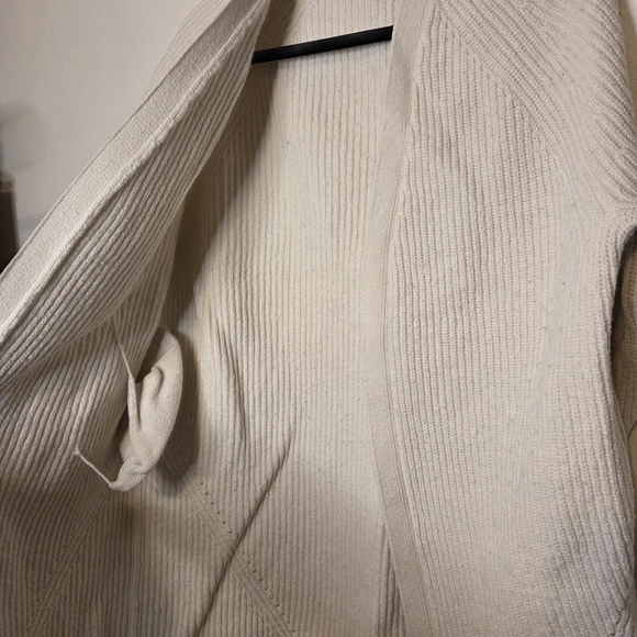 Superdry Cotton Merino Wool Nylon Open-Front Cardigan Size 4 Long Line Sweater - Picture 5 of 13